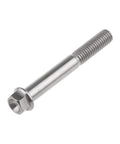 Titanium M8 hex flange bolt, 65mm length with a partially threaded shank, pack of 4
