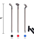 Golf Pen Holder Desk Accessory For Men And Women Mini Golf Bag Pen Holder With 3 Mini Club Pens And Ball Perfect Gift