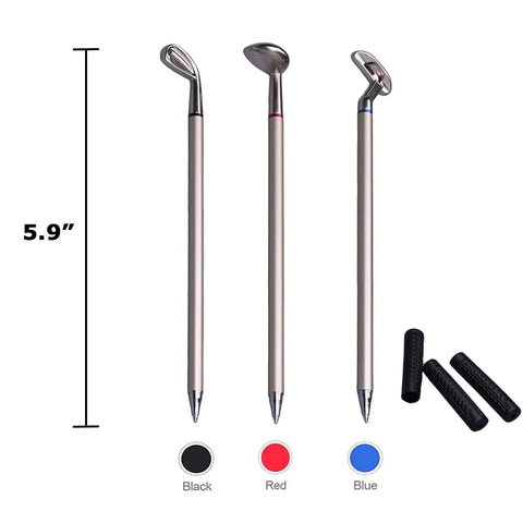 Golf Pen Holder Desk Accessory For Men And Women Mini Golf Bag Pen Holder With 3 Mini Club Pens And Ball Perfect Gift