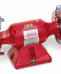 Rock Solid Shop Bench Grinder Featuring Adjustable Tool Rest And Heavy Duty Steel Base Osha Compliant, with protective guards.