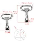 Triangle Key For Electrical Cabinets And Control Boxes, Square Key Wrench dimensions, zinc alloy, rust resistant; 4 pack image