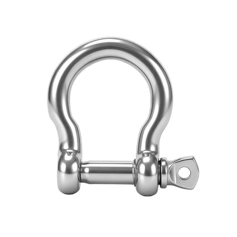 Badass 304 Stainless Steel Marine Shackle With Screw Pin For Tough Boat Rigging Mooring And Towing Secure Hardware Link For Outdoor Utility Jobs Plug And Play Setup.