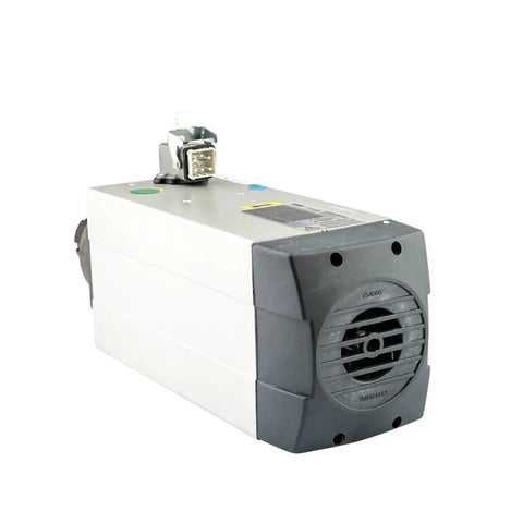 Heavy Duty 6KW Air Cooled Spindle Motor Er32 18000Rpm Top Speed Cnc Router Woodworking Engraving rear view with fan and connectors.