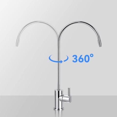 Pure Water Tap with Ceramic Filter for Kitchen Sink - 150Mm X 328Mm Brass Faucet with 360-degree swivel neck.