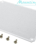 Mounting plate for Outdoor IP65 ABS Plastic Junction Box with screws, shown in close-up view.