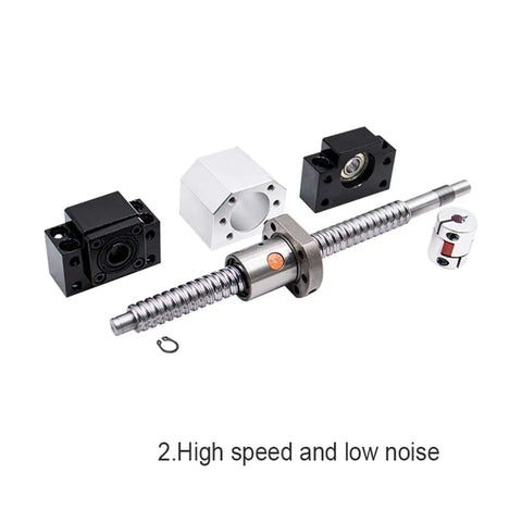 Get A Complete SFU2005 20mm Rolled Ballscrew Set Kit With BKBF15 Support And DSG20H Nut Housing For Smooth Precision Motion Control In Your Next DIY CNC Project Or Industrial Build Today. 20mm rolled ballscrew kit with support blocks and nut housing
