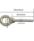 Heavy Duty Stainless Steel Eye Bolts With Washer And Nuts For Lifting Rings M6 Shoulder Eyebolts 85mm Total Length 50mm Thread Length 12mm Ring