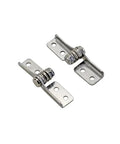 Pair of Flozari 304 stainless steel rotary torque hinges with mounting plates and screws for cabinet doors