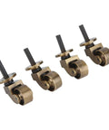 Heavy Duty Brass Stem Casters Set Of 4 With Antique Brass Finish For Furniture Chairs And Tables 1 Inch Wheel Diameter