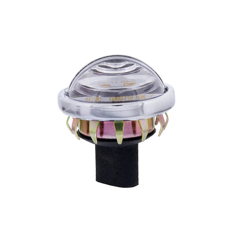 4 LED Round License Plate Light with White LEDs One and a Half Inch Diameter Steel Housing Easy Push On Install Bright White Illumination
