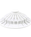 Universal Bathroom Hair Catcher Strainer With Suction Cup For Tub Drains That Fit Lift And Turn Push Button And Trip Lever Systems White