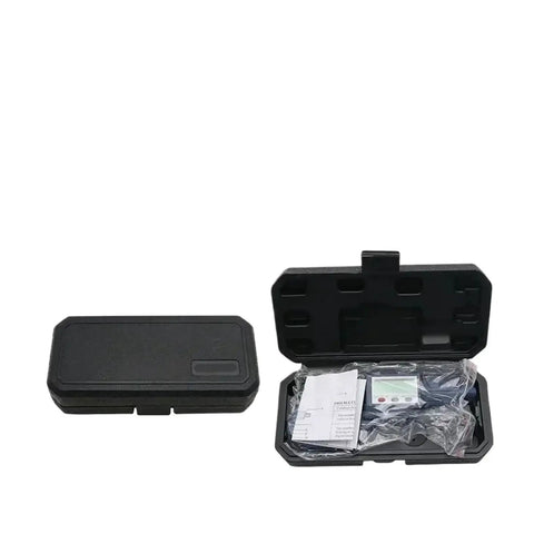 XEODUPEAS Tool Set 0-25/25-50/50-75/75-100mm Digital Outside Micrometer 0.001mm Caliper Measuring Tools(0-25mm) case open with tools