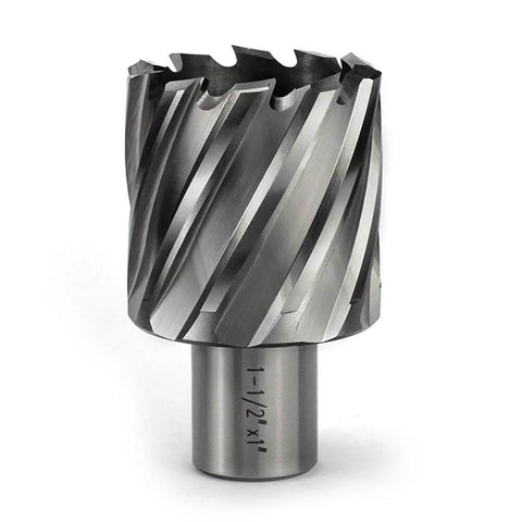 Annular cutter, 1-1/2 in diameter, 3/4 in Weldon shank, HSS for magnetic drill press, 1 piece