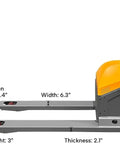 Heavy Duty 3300 Lb Capacity Electric Pallet Jack Truck with 48x27 inch solid forks, measuring width 6.3 inch.