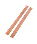 Two Twelve Inch Copper Flat Bars One Eighth Inch Thick One Inch Wide 99.98 Percent Pure C110 Copper For Electrical Connectors DIY Projects Electroplating And Crafting High Conductivity Bar Set, angled view