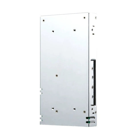 Workhorse 350W Single Output Switching Power Supply With Straight Up 12V 29A Delivery And Selectable Dual Voltage Input, compact metal housing.