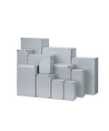 Premium Heavy Duty Cast Aluminum Junction Box With No Sweat Waterproof Housing For Outdoor And Industrial Electrical Enclosure Wiring Projects That Keep Components Safe stacked in various sizes.