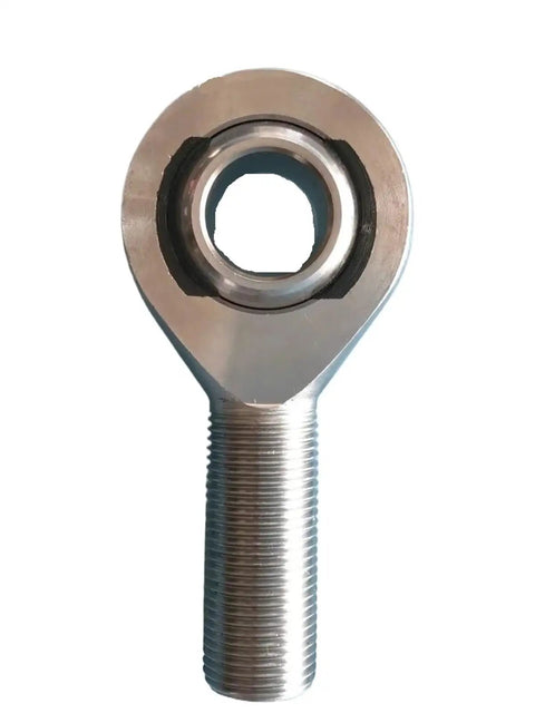 Front view of Built Tough Two Pack 16 Millimeter Male Rod Ends Steel Heim Joints Left Hand Thread for reliable suspension mods.