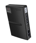 Zero Stress DC UPS Backup Power Supply Providing 18W Multi Output For Routers And Cameras US Plug, compact black housing with multiple ports.