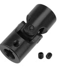 Motor Shaft Coupling Universal Joint Connector U Joint Coupler 12mm ID 24mm OD Heavy Duty Metal Linkage For CNC Robots And DIY Projects Versatile Shaft Coupler, black metal