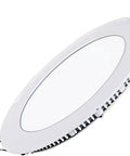 DJVHSRI Recessed Lighting Housing Trim Kits Ultra Slim Recessed Downlight Commercial Indoor Embedded Integrated Home Living Room Aisle Flat Panel Light Spot Lamp,White Light_9W,Warm Light_12w round LED downlight fixture with clip-on mounts.