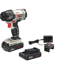 20V Max Cordless Impact Driver Kit One Quarter Inch Hex Compact And Lightweight Delivers 1450 In Lbs Of Torque To Fasten Like A Boss 0 To 2800 RPM 0 To 3100 BPM Fits In Tight Spaces PCC641LB, with charger and battery