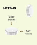 Front view of LiftSun 2.00-inch diameter, 0.5-inch-thick neodymium disc magnet