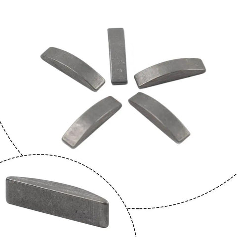 Woodruff Semicircle Keys 5 Pack Gray Iron For Chinese GY6 Scooters 50cc 80cc 139QMB Snug Fit Durable Iron For Jonway JMSTAR Roketa Sunl Tank Taotao Peach Gator And More