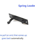 Spring-loaded Pocket Door Handles Matte Black Stainless Steel 304 Edge Pulls Hidden Flush Mount Hardware
