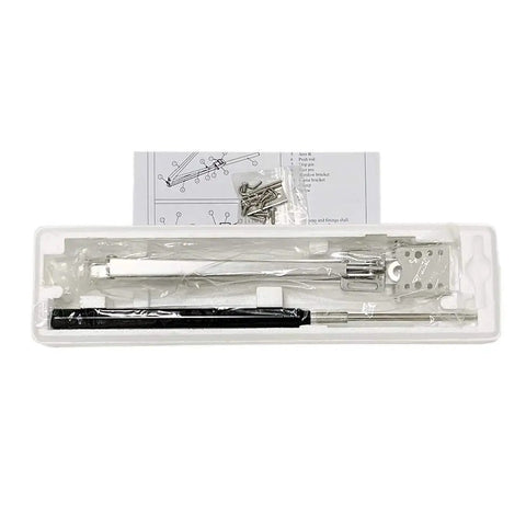 Solar Powered Greenhouse Vent Opener Kit Auto Open Close For Wooden And Aluminum Greenhouses With Temperature Activated Action High Lift Up To 7kg Rust Resistant Aluminum Stainless Steel Construction kit components in packaging with manual.