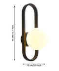 Fresh Modern Glass Wall Sconce Lighting For Bedroom And Living Room Indoors Or Outdoors Creative Nordic Style Reading Lamp With Bright Led Bulbs For Dope Home Decor And Total Glow Up Night Vibes Tonight, black metal frame with round glass shade.