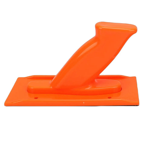 Side view of orange Two Pack Woodworking Push Blocks Safety Push Sticks With Non Slip Textured Grips And Guiding Structure For Table Saws