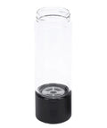 Portable Hydrogen Water Bottle Generator With 1400ppb Hydrogen Rich Water, 16oz Glass Cup, black base, SPE Electrolysis Technology