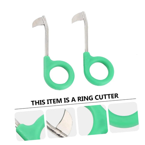 Pro Grade Grafting Ring Cutter Tool Set 2 Pack Fine Edged Trimmers for Gardening and Fruit Trees Quick Ring Stripping Neat Cuts and Minimal Bark Damage Ideal for Home Gardeners. 2 green ring cutters with metal blades