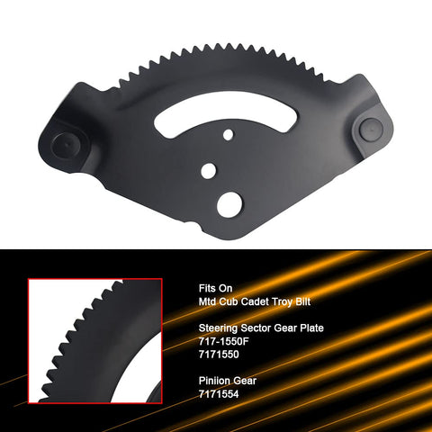 Steering Sector Plate Pinion Gear Kit Fits 13A Series Mowers And LTX1842 LTX2146 Replaces 9171550E 7171550E 7171550 7171554
