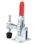 Two Pack Vertical Toggle Clamp Set With 50kg Holding Capacity, M5 Screw, 82mm Tall, Galvanized Iron Arrow Storage Case, Perfect For Woodworking, Welding, Drill Table Fixtures, side view