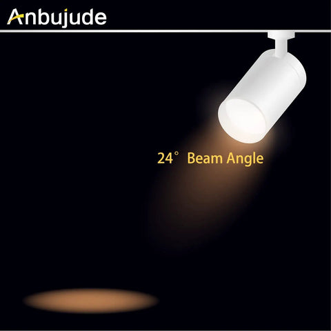 4 Pack Dimmable 12W LED Track Lighting Heads For J Type Track Systems, Ideal For Home And Commercial Spaces, 24° Beam, White Finish