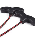 Crossbow Cocking Rope Tool With Double Handle Puller For Easy, Even Cocking, Red And Black String, 50 Percent Lower Draw Weight
