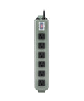 Heavy Duty 6 Outlet Metal Power Strip With 15ft Cord Mountable Wall Or Under Desk On Off Switch Cover Rugged Industrial