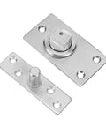 360 Degree Rotating Door Hinge For Cabinets And Alloy Doors, Rustproof Beefy Pivot In Stainless Steel And Cast Aluminum, top view
