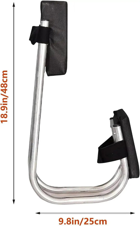 Side view of Set Of 2 Knee Seats For Gardening, Strap On Kneeling Pads For One Leg Support with dimensions 18.9in x 9.8in.