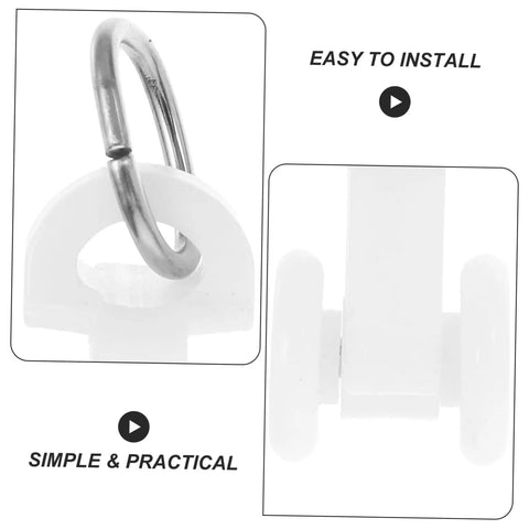 50 Piece Silent Curtain Hooks And Track Rollers Paired With Stainless Connectors Gonna Roll Slick On Worn Rails Straightforward Install For Hefty Windows Keeping Home Interiors Looking Dang Sharp And Totally Stress Free