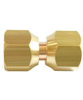 Brass Flare Tube Fitting Coupling Set Of Two Three Eighths Inch Female To Three Eighths Inch Female Swivel Nut Union Pipe Connector Tough As Nails Brass Construction Corrosion Resistant Leak Free For Pro Grade Hydraulics brass female coupling