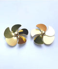 36mm Five Blade Naval Brass Propeller Pair For RC Sailboats Left And Right Hand M3 Shaft Hole Two Pack Saltwater Ready Twin Engine