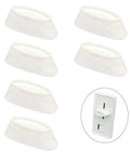 Six Pack Dimmer Switch Knobs Replacement Kit For Ceiling Lights And Wall Dimmers PETG Split Slider in white finish
