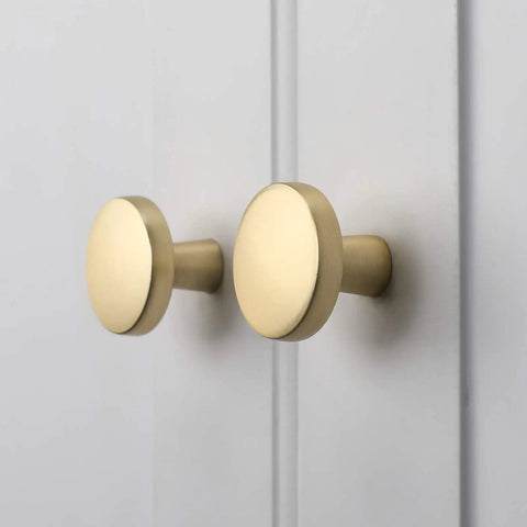 Brushed Gold Round Cabinet Knobs 20 Pack Zinc Alloy Brass Kitchen Cabinet Hardware For Dresser Drawers And Cabinets Premium Gold Tone Pulls With Classic Modern Luxury Finish