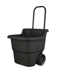 Heavy Duty 15 Gallon Rolling Garden Cart with Retractable Handle and 7 Inch Wheels for Outdoor Yard Work A Real Workhorse Lightweight Resin Utility Wagon