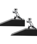 Cute Door Stop Set Of 2 Made From Zinc Alloy And Rubber Weighted Wedge Keeps Doors Open For Home Office Bedroom Garage Hands Free Access Prevents Slamming