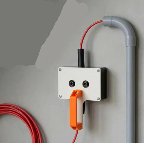 Heavy Duty Handheld Cable Puller All Metal Wire Tugger Tool For Electricians featuring a smooth rotating feed and rugged wall mount.