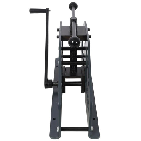 Heavy Duty Manual Tube Roller Bender Pipe Bending Machine with crank handle, compact carbon steel design for bending steel tubing.